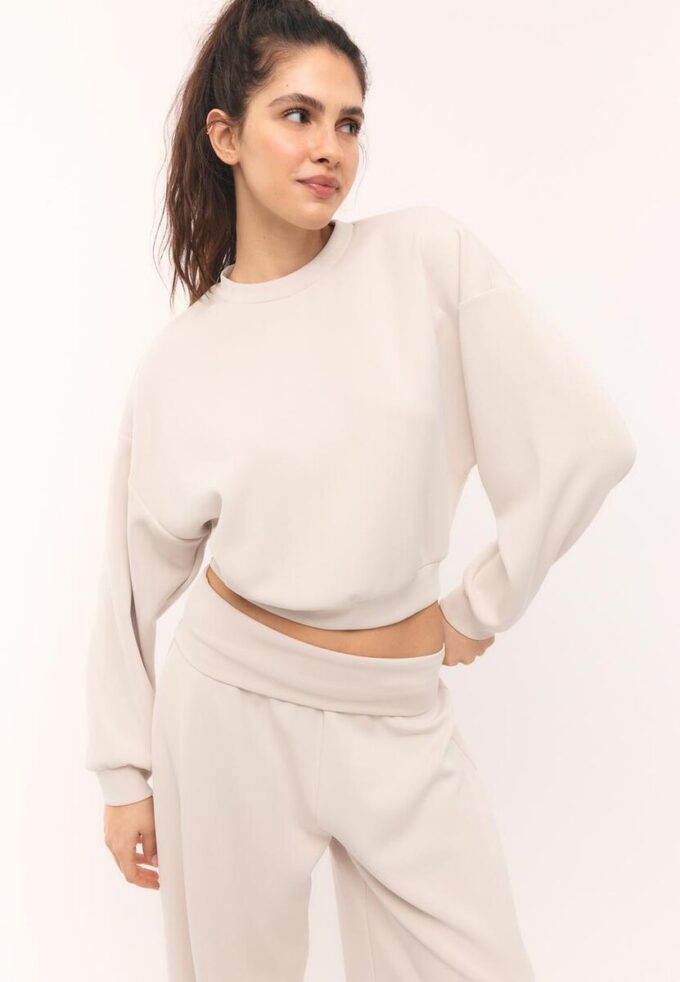 Sudadera de manga murciélago de tacto suave Sudadera de manga murciélago de tacto suave