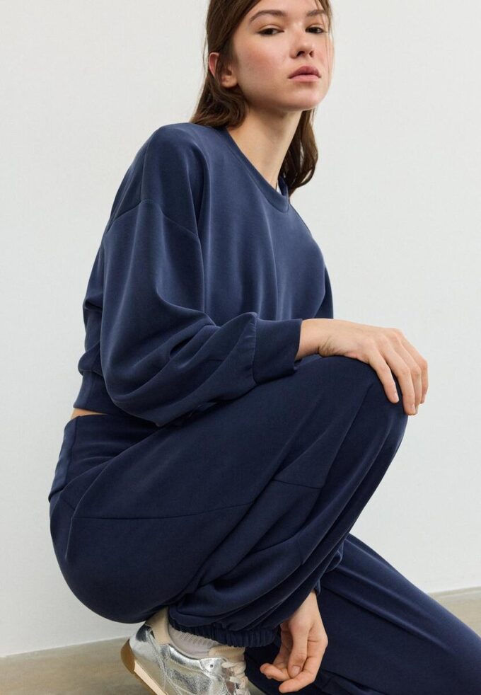 Sudadera de manga murciélago de tacto suave Sudadera de manga murciélago de tacto suave