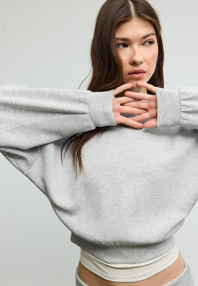 Sudadera de manga murciélago de tacto suave Sudadera de manga murciélago de tacto suave