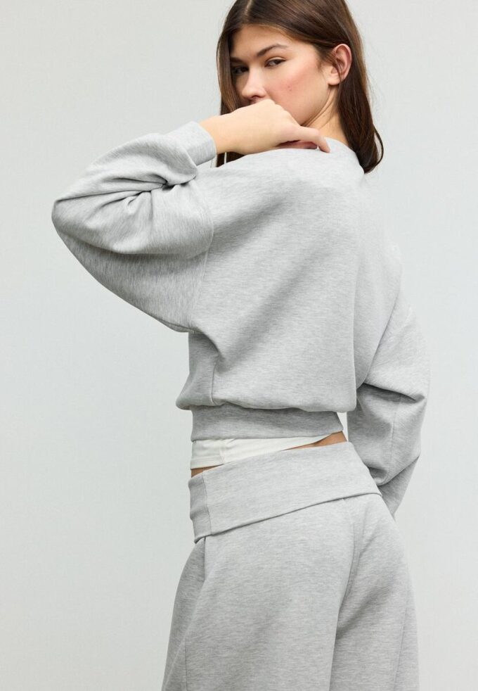 Sudadera de manga murciélago de tacto suave Sudadera de manga murciélago de tacto suave