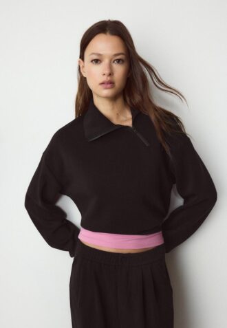 Sudadera de tacto suave con cremallera lateral