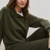 Sudadera de tacto suave con cremallera lateral Sudadera de tacto suave con cremallera lateral