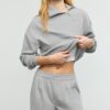 Sudadera de tacto suave con cremallera lateral Sudadera de tacto suave con cremallera lateral