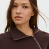 Sudadera de tacto suave con cremallera lateral Sudadera de tacto suave con cremallera lateral