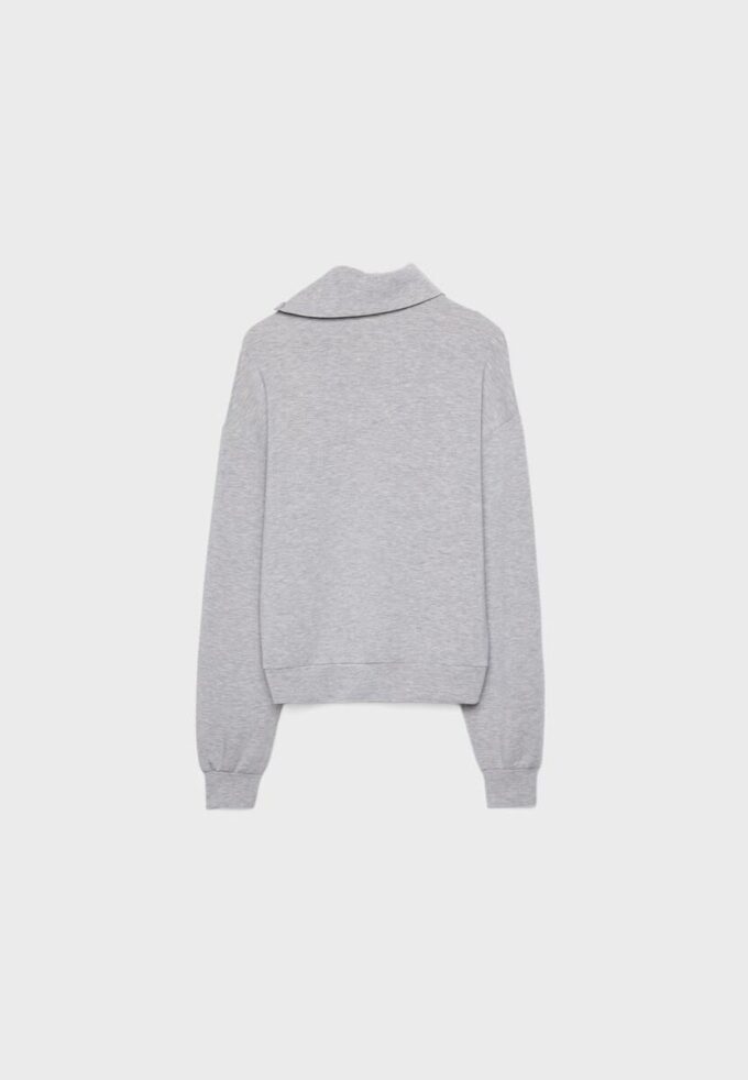 Sudadera de tacto suave con cremallera lateral Sudadera de tacto suave con cremallera lateral