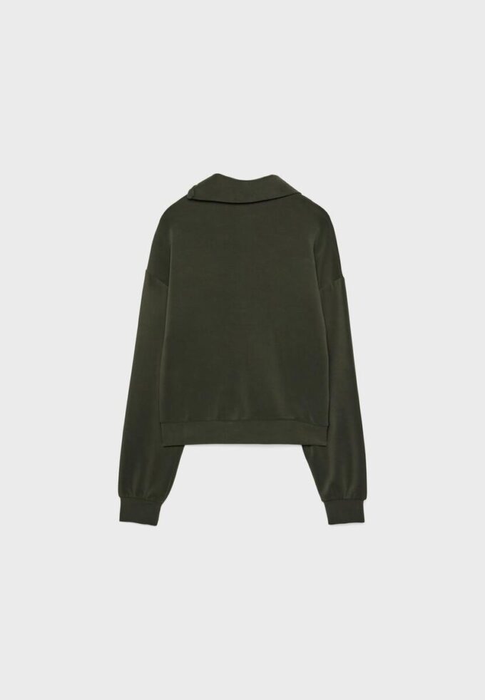 Sudadera de tacto suave con cremallera lateral Sudadera de tacto suave con cremallera lateral