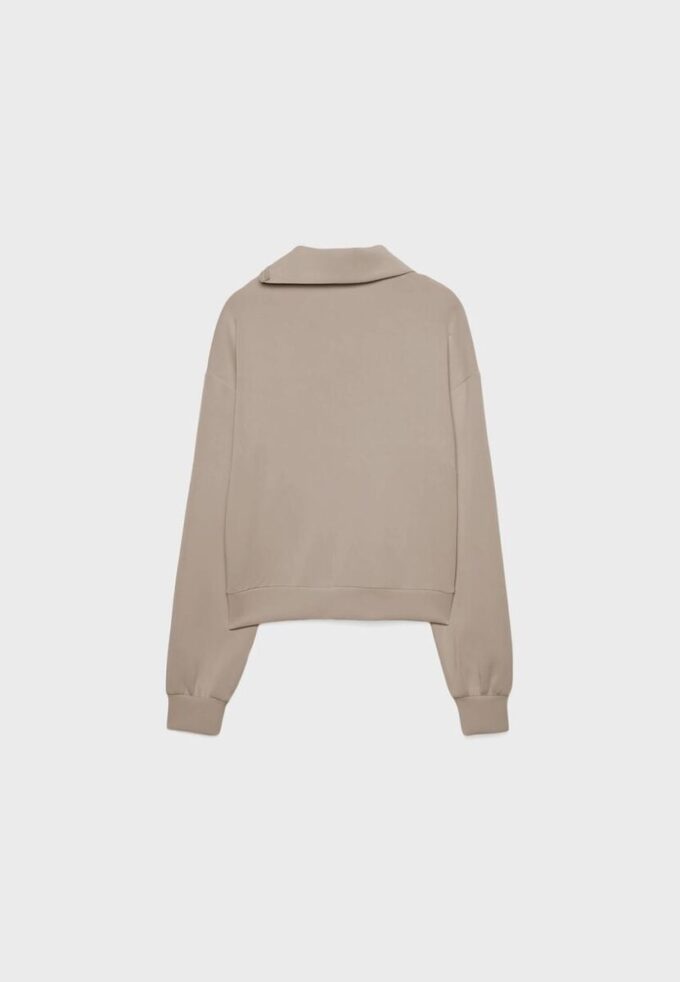 Sudadera de tacto suave con cremallera lateral Sudadera de tacto suave con cremallera lateral