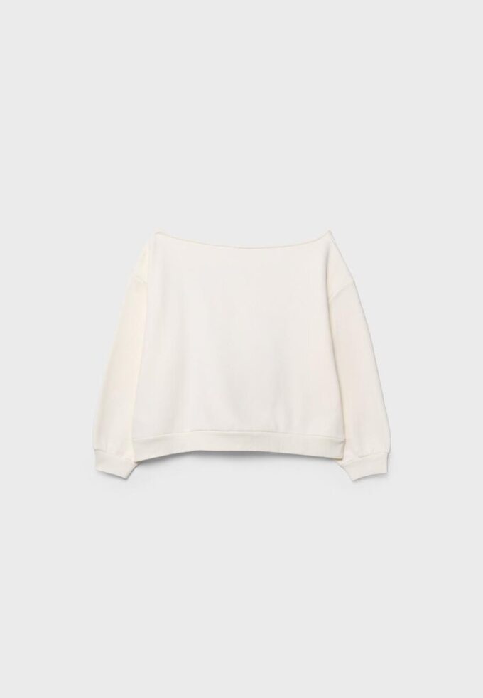 Sudadera estampada con cuello barco Sudadera estampada con cuello barco