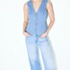 Top ajustado de denim Top ajustado de denim