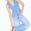 Top ajustado de denim Top ajustado de denim