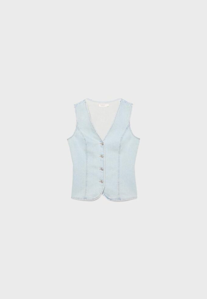 Top ajustado de denim Top ajustado de denim