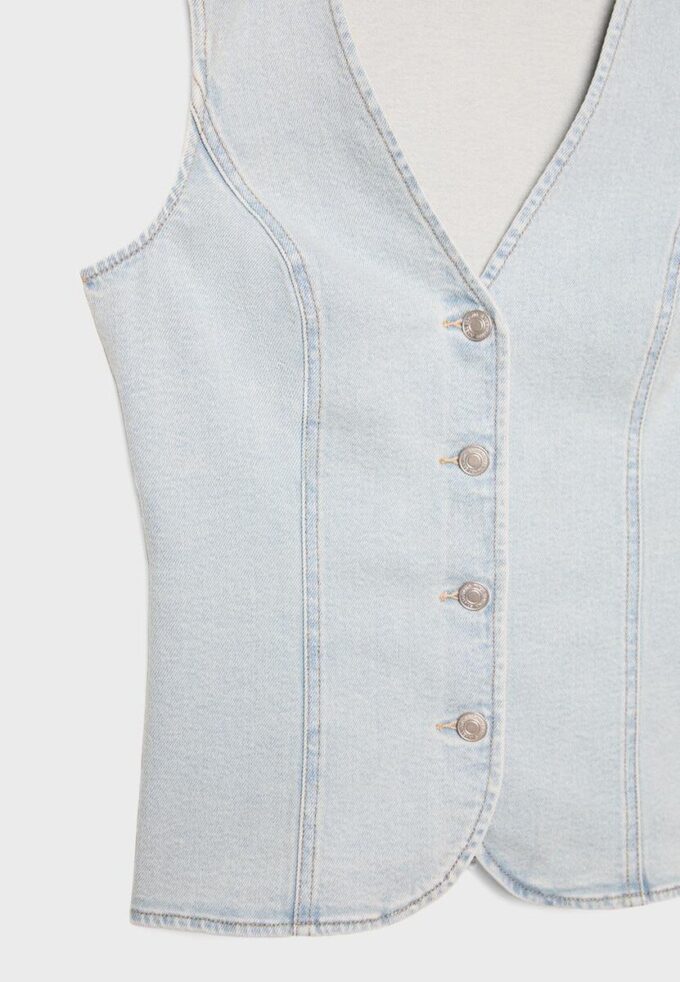 Top ajustado de denim Top ajustado de denim