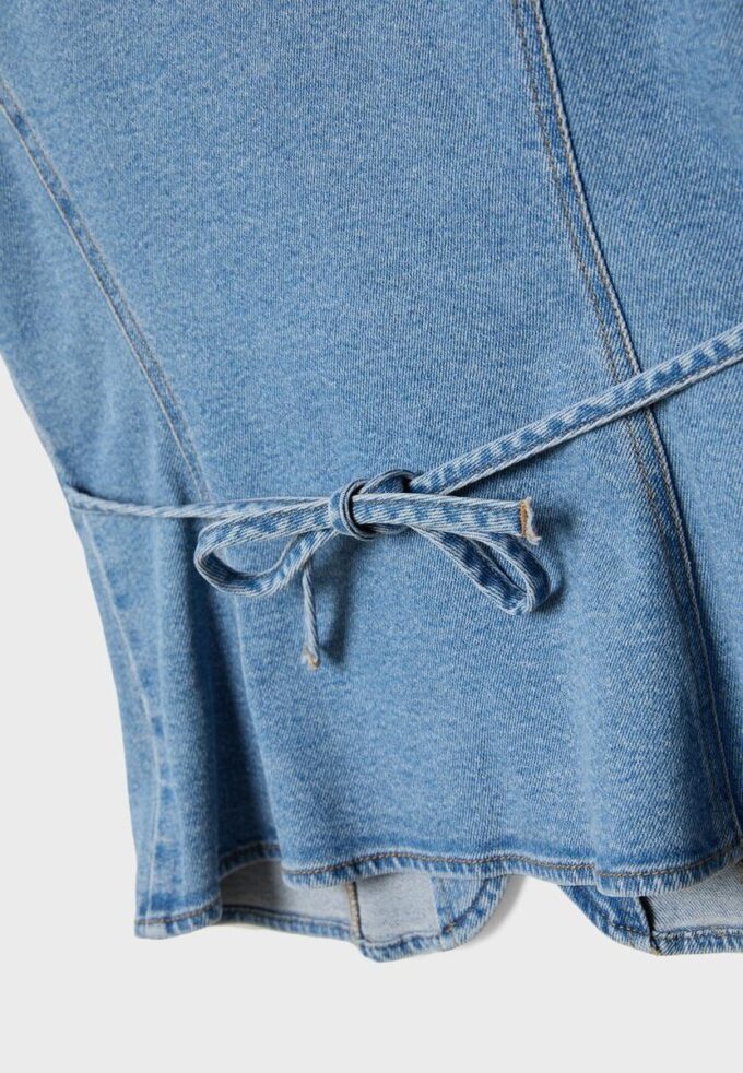 Top ajustado de denim Top ajustado de denim