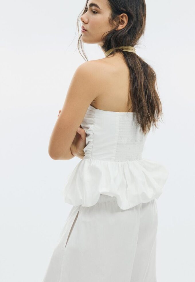 Top bustier con volantes Top bustier con volantes