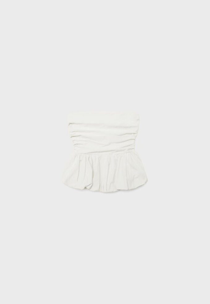 Top bustier con volantes Top bustier con volantes