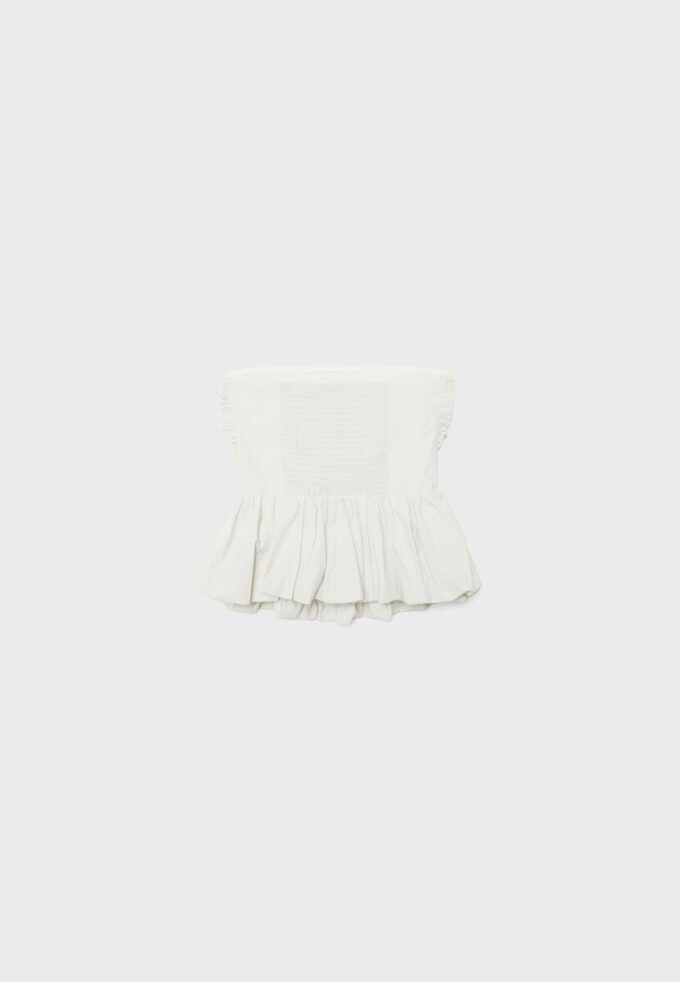 Top bustier con volantes Top bustier con volantes