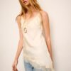 Top camisola asimétrico de encaje Top camisola asimétrico de encaje