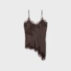 Top camisola asimétrico de encaje Top camisola asimétrico de encaje