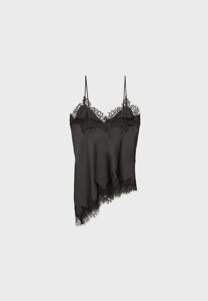 Top camisola asimétrico de encaje Top camisola asimétrico de encaje