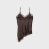 Top camisola asimétrico de encaje Top camisola asimétrico de encaje