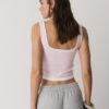 Top con cuello cuadrado y efecto de dos piezas Top con cuello cuadrado y efecto de dos piezas