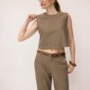 Top con espalda nadadora efecto lino Top con espalda nadadora efecto lino