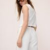 Top con espalda nadadora efecto lino Top con espalda nadadora efecto lino