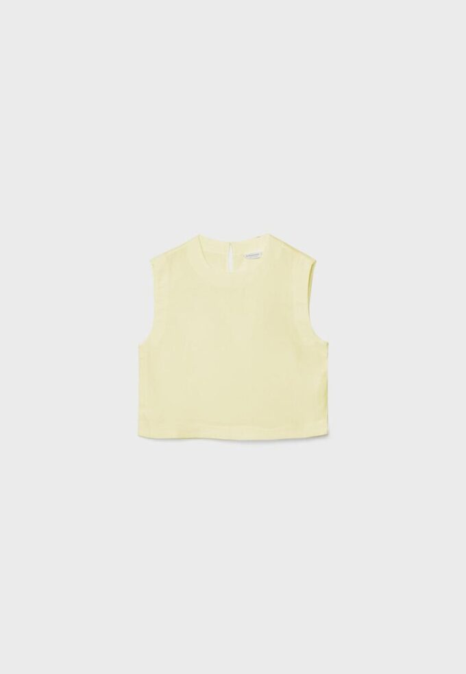 Top con espalda nadadora efecto lino Top con espalda nadadora efecto lino