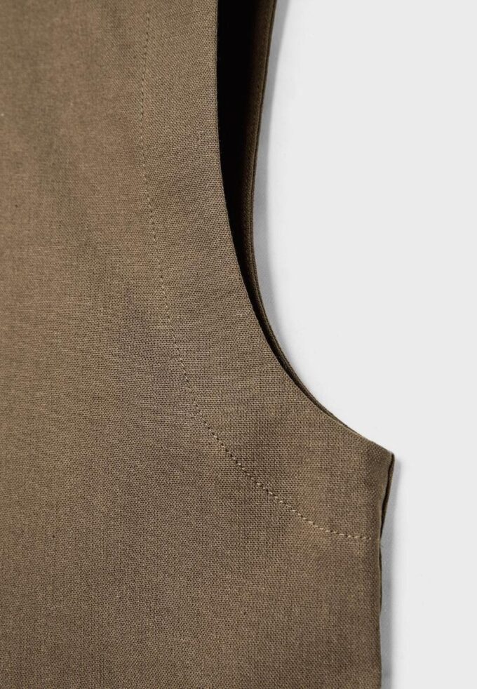 Top con espalda nadadora efecto lino Top con espalda nadadora efecto lino