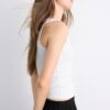 Top de algodón con espalda nadadora y canalé
