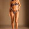 Top de bikini balconette con estampado animal Top de bikini balconette con estampado animal
