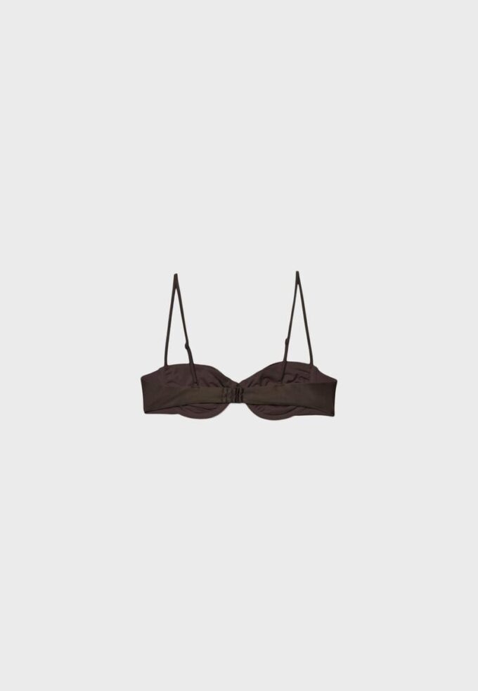 Top de bikini balconette de satén