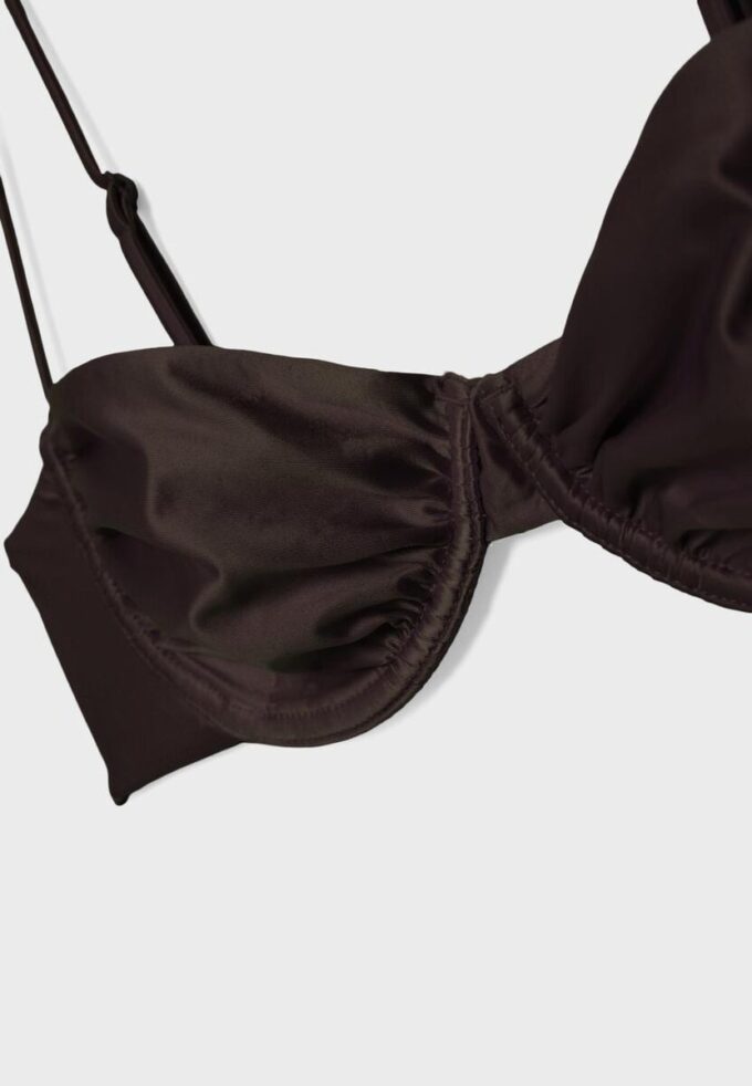 Top de bikini balconette de satén