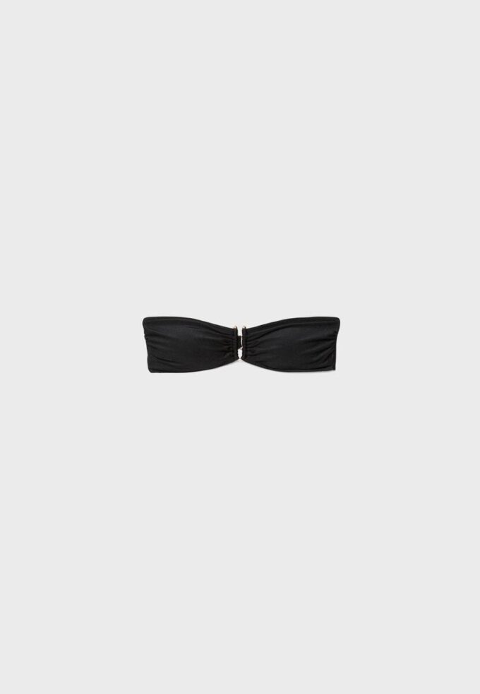 Top de bikini bandeau con cuello en U Top de bikini bandeau con cuello en U