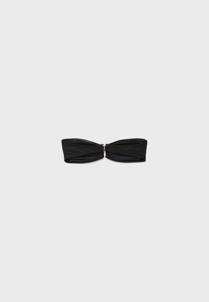 Top de bikini bandeau con cuello en U Top de bikini bandeau con cuello en U