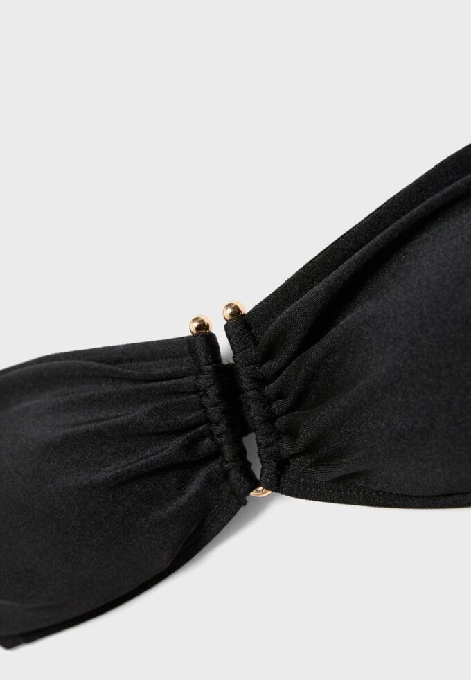 Top de bikini bandeau con cuello en U Top de bikini bandeau con cuello en U