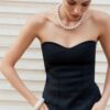 Top de bikini bandeau con escote corazón Top de bikini bandeau con escote corazón