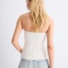 Top de bikini bandeau con escote corazón