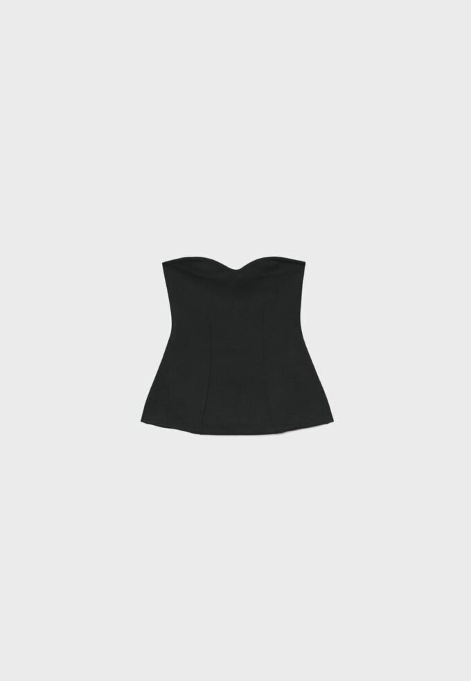 Top de bikini bandeau con escote corazón Top de bikini bandeau con escote corazón