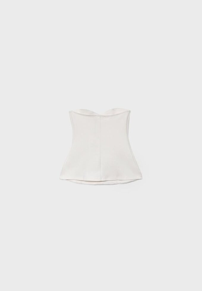Top de bikini bandeau con escote corazón