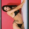 Top de bikini triangular brillante Top de bikini triangular brillante