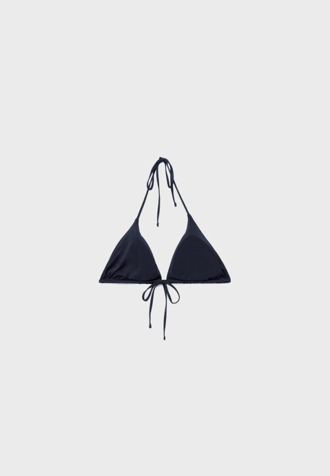 Top de bikini triangular brillante Top de bikini triangular brillante
