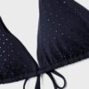 Top de bikini triangular brillante Top de bikini triangular brillante