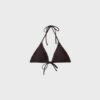 Top de bikini triangular con tachuelas Top de bikini triangular con tachuelas