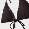 Top de bikini triangular con tachuelas Top de bikini triangular con tachuelas