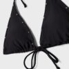 Top de bikini triangular con tachuelas Top de bikini triangular con tachuelas