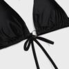 Top de bikini triangular de satén Top de bikini triangular de satén