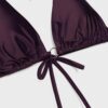 Top de bikini triangular de satén Top de bikini triangular de satén