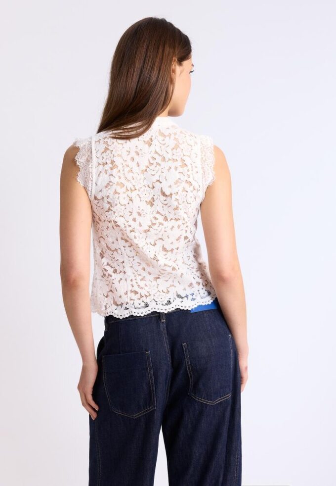 Top de encaje estilo qipao Top de encaje estilo qipao