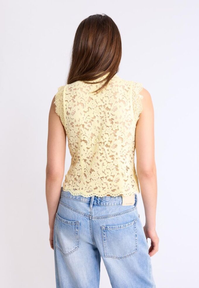Top de encaje estilo qipao Top de encaje estilo qipao